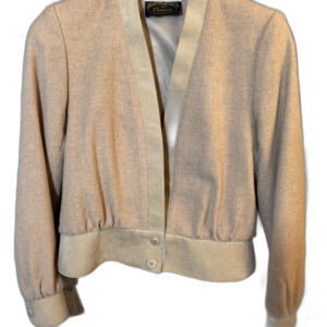 Unique vintage Gino Rossi wilson Women's sz 10 Tan short Jacket cashmere holiday